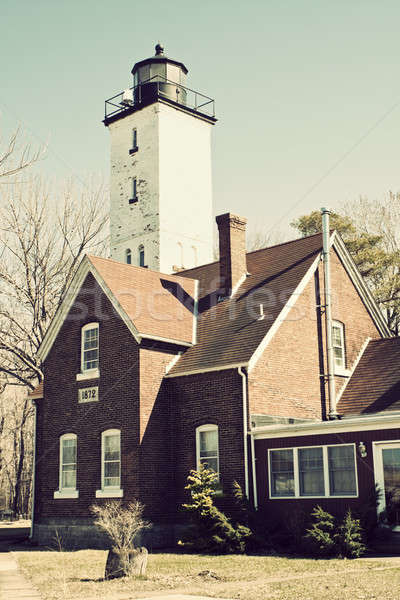 Stockfoto: Vuurtoren · Pennsylvania · wal · meer