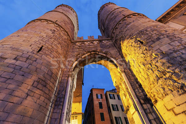 Porta Soprana in Genoa Stock photo © benkrut