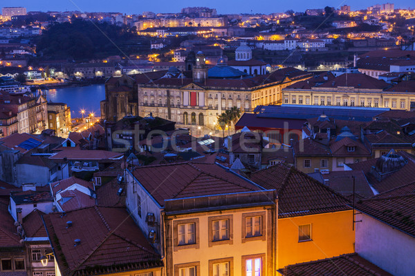 Panorama of Porto at sunrise Stock photo © benkrut