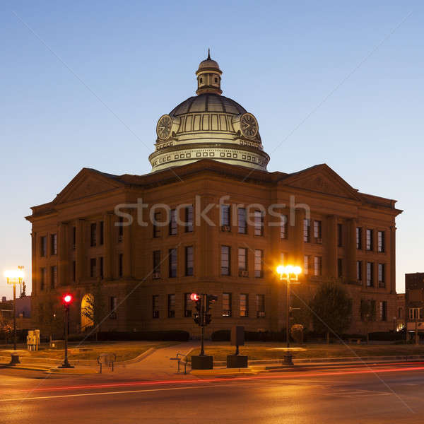 Stock foto: Alten · Gerichtsgebäude · Sonnenuntergang · Illinois · USA · Architektur