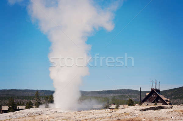 Stock foto: Alten · treu · Geysir · Wasser · Haus · Gebäude