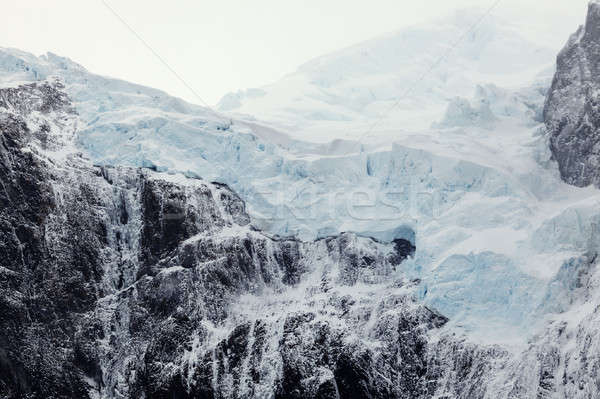 Glacier on the top of mountain Stock photo © benkrut
