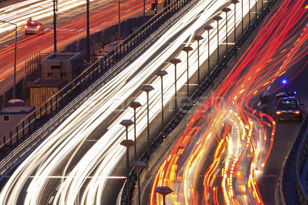 Broken car on the hightway in the center of Genoa  Stock photo © benkrut