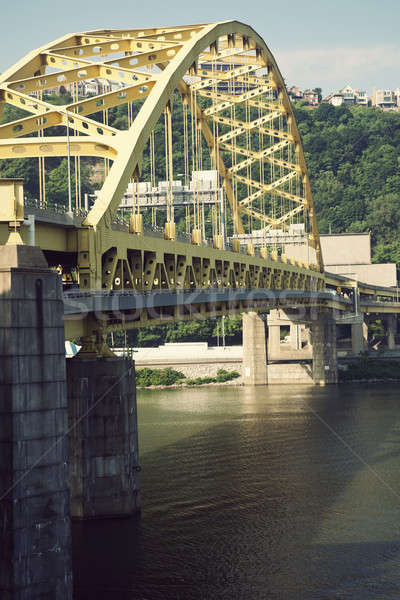 Foto stock: Ponte · Pensilvânia · escritório · edifício · viajar · linha · do · horizonte