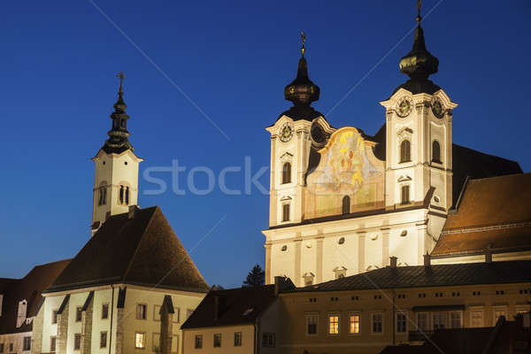 Steyr panorama with St. Michael's Church Stock photo © benkrut