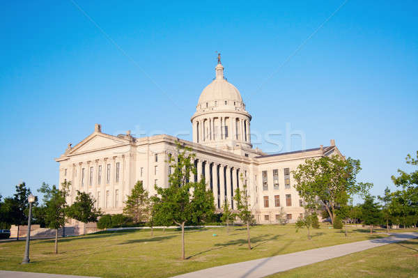 Oklahoma oraş constructii dimineaţă albastru Imagine de stoc © benkrut