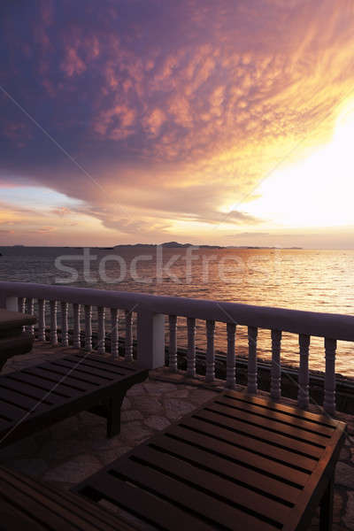 視圖 海灣 泰國 日落 海 海洋 商業照片 © benkrut