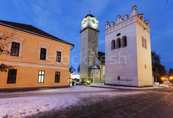Iglesia edificio ciudad invierno azul viaje Foto stock © benkrut