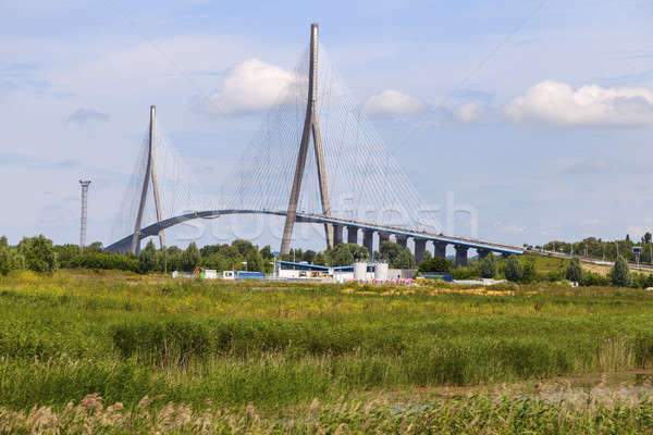 Pont de Normandie in Le Havre Stock photo © benkrut