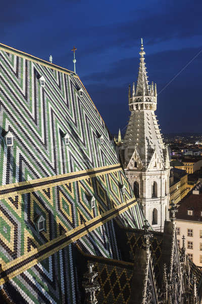 Roof of St. Stephen's Cathedral in Vienna Stock photo © benkrut