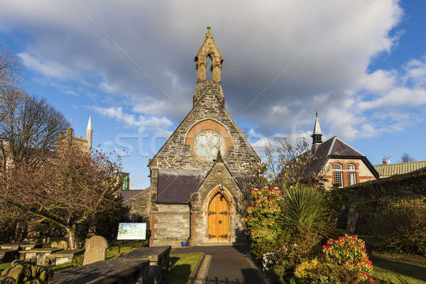 Templom Írország északi Egyesült Királyság város sziluett Stock fotó © benkrut