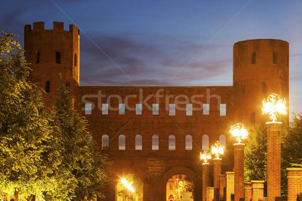 Torri torino muro blu urbana panorama Foto d'archivio © benkrut