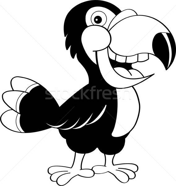 Gülen siyah siyah beyaz örnek dostça komik Stok fotoğraf © bennerdesign