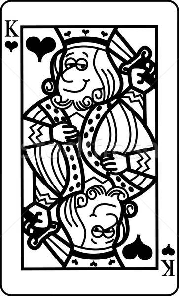 Cartoon King of Hearts Playing Card Stock photo © bennerdesign