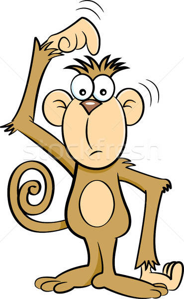 Cartoon Confused Monkey. Stock photo © bennerdesign