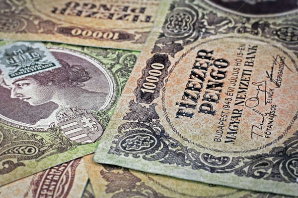 Stock fotó: öreg · magyar · pénz · bélyeg · tíz · ezer