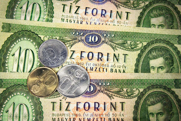 Magyar öreg pénz tíz három érmék Stock fotó © berczy04