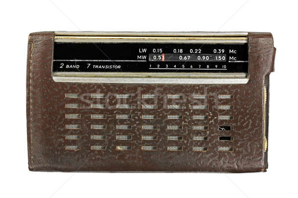 Starych rosyjski radio worek odizolowany biały Zdjęcia stock © berczy04