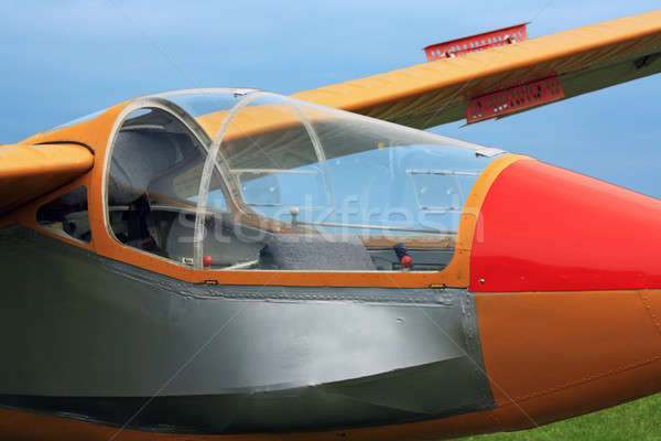 Klasszikus magyar repülőgép pilótafülke közelkép sport Stock fotó © berczy04