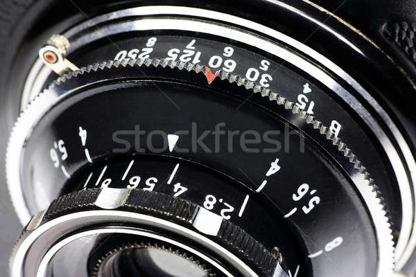 Old objective close up Stock photo © berczy04