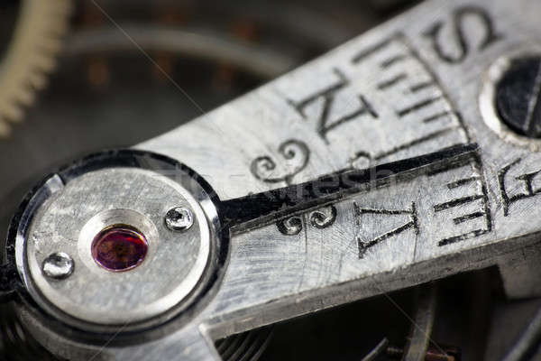 Vintage relógio de bolso rápido devagar indicador prata Foto stock © berczy04