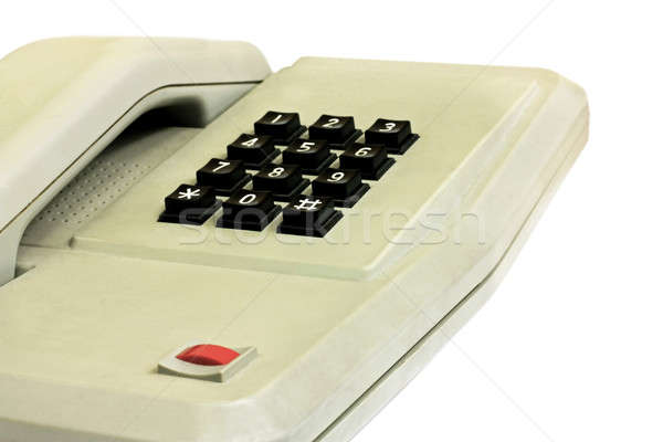 老 簡單 電話 透視 孤立 商業照片 © berczy04