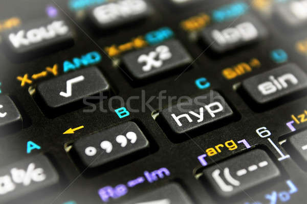 Naukowy Kalkulator przyciski jasne działalności Zdjęcia stock © berczy04