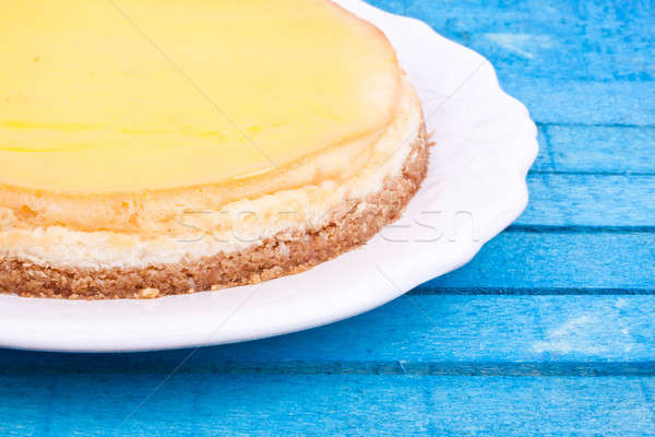 ストックフォト: レモン · チーズケーキ · 木製 · 食品 · 背景 · チーズ