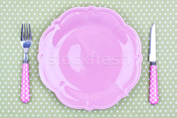 empty plate and fork,knife Stock photo © bernashafo