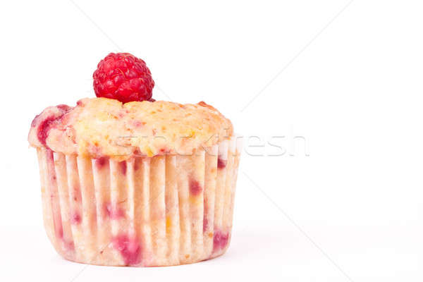Frambuesa muffin blanco torta rojo desayuno Foto stock © bernashafo