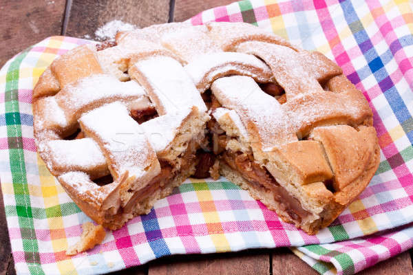 Mela crostata legno alimentare frutta sfondo Foto d'archivio © bernashafo