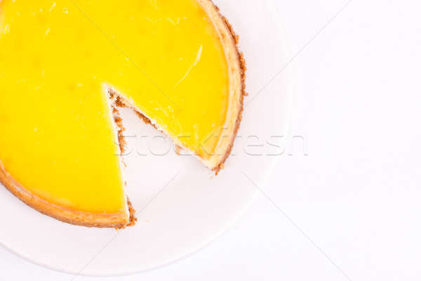 Сток-фото: лимона · чизкейк · белый · продовольствие · фон · сыра