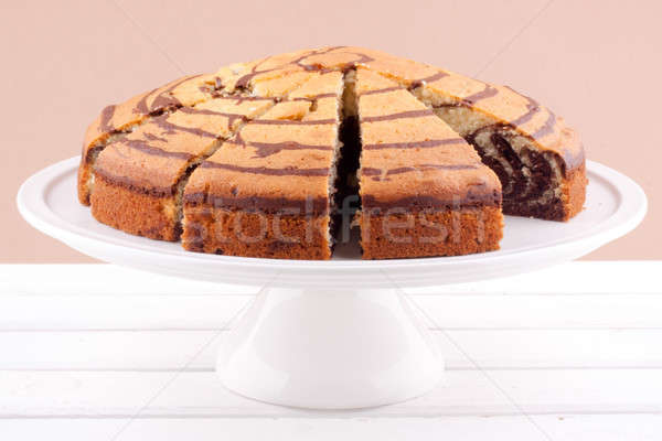 Marmor Kuchen Hintergrund weiß Studio Dessert Stock foto © bernashafo