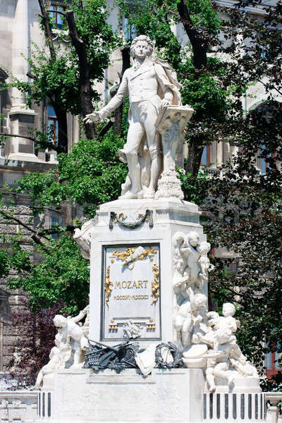 Mozart Memorial / Monument in Vienna Burggarten, Austria Stock photo © Bertl123