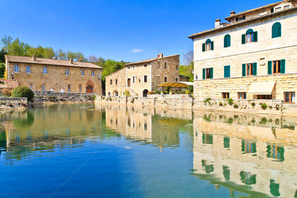 Old thermal baths in the medieval village Bagno Vignoni, Tuscany Stock photo © Bertl123