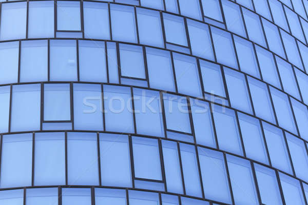 Nowoczesne fasada biuro wieża Błękitne niebo działalności Zdjęcia stock © Bertl123