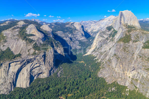 Yosemite Valley Panorama with Half Dome, California Stock photo © Bertl123