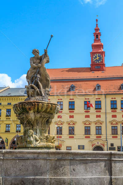 Stock photo: Jihlava (Iglau) Main (Masaryk) Square with Town Hall, Moravia, C