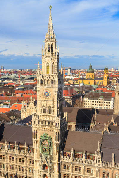 Munich, Gothic City Hall at Marienplatz, Bavaria, Germany Stock photo © Bertl123