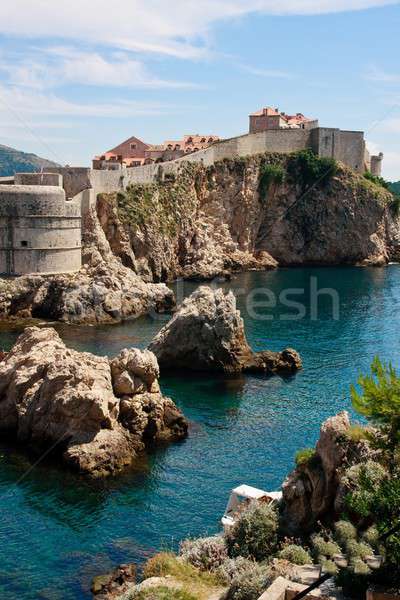 Dubrovnik sceniczny widoku miasta ściany krajobraz Zdjęcia stock © Bertl123