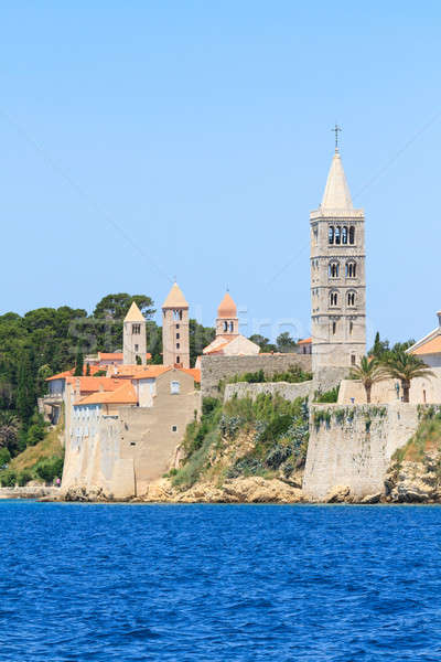 Croatian island of Rab, view on city and fortifications, Croatia Stock photo © Bertl123