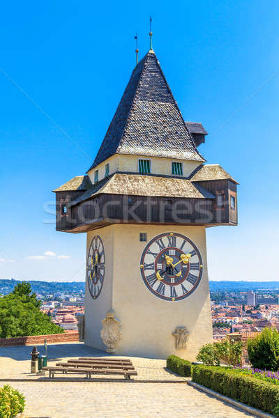 Famous Clock Tower (Uhrturm) in Graz, Styria, Austria Stock photo © Bertl123
