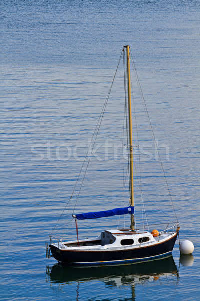 Single mast boat moored in a harbor  Stock photo © Bertl123