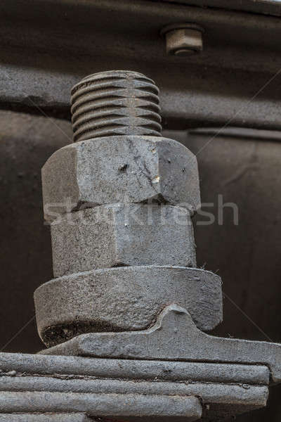 öreg zsíros csavar dió csavar közelkép Stock fotó © Bertl123