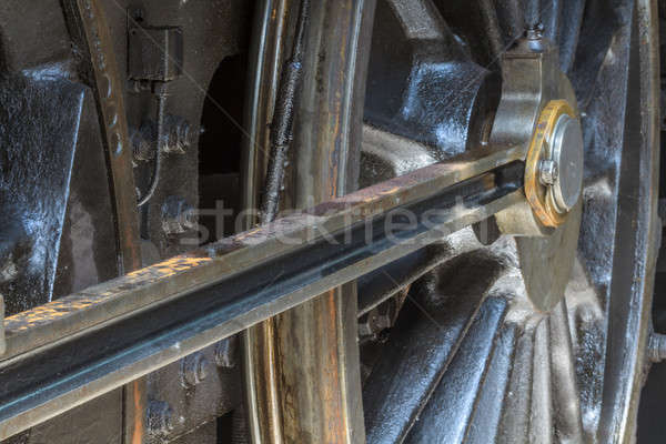 Részletek öreg gőzmozdony gép vasút múzeum Stock fotó © Bertl123