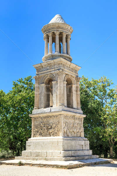 Romeinse stad Frankrijk voorjaar Blauw standbeeld Stockfoto © Bertl123