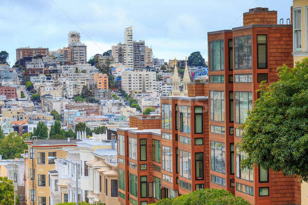 Charakteristisch San Francisco Nachbarschaft Kalifornien Haus Gebäude Stock foto © Bertl123