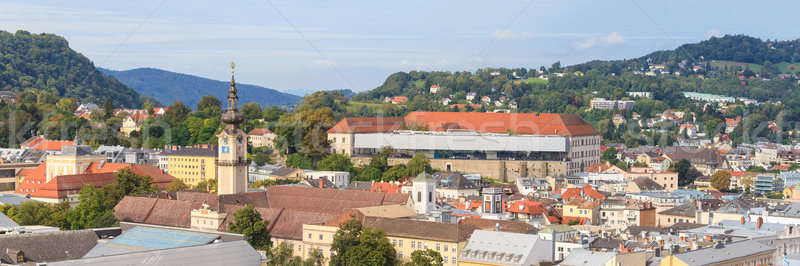 Linz Cityscape with Schlossmuseum and Tower of Upper Austrian La Stock photo © Bertl123