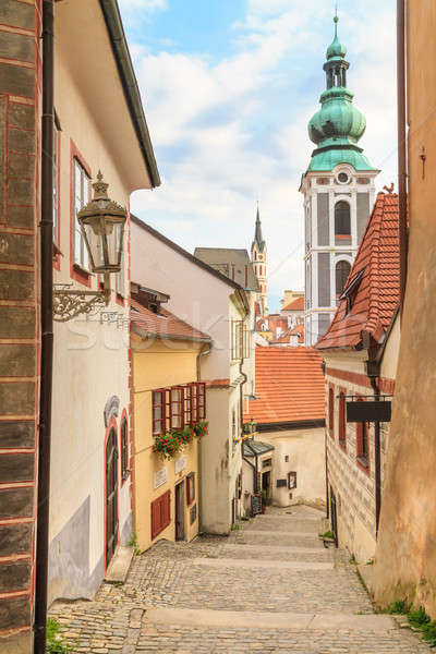 Csehország kicsi ház épület város világ Stock fotó © Bertl123