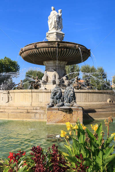 Fountain at La Rotonde, Aix-en-Provence Stock photo © Bertl123